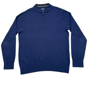 Navy Blue Club Monaco Zip Up Sweater (M)